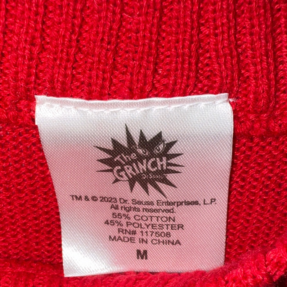 Dr. Seuss Red Grinch Crewneck Sweater - Picture 4 of 9